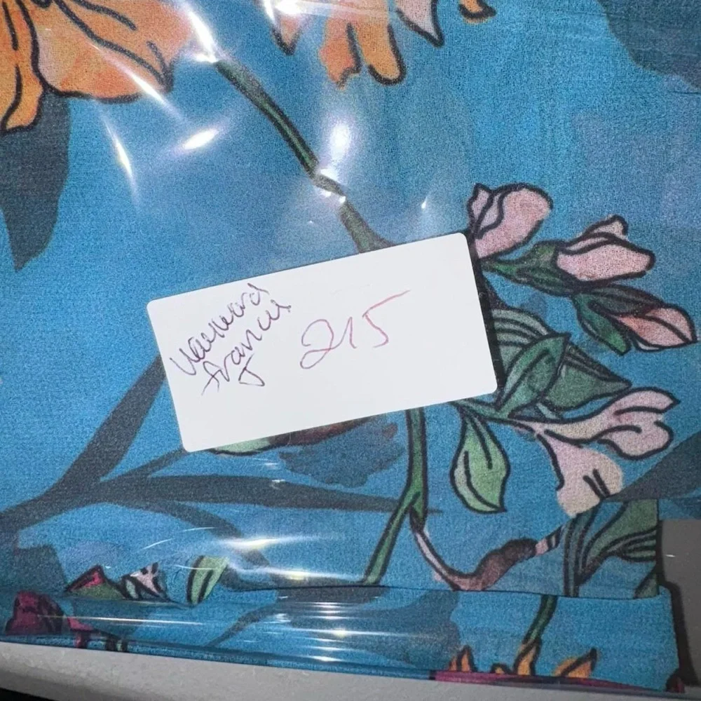 Vibrant Floral Blue Blouse - Picture 8 of 8